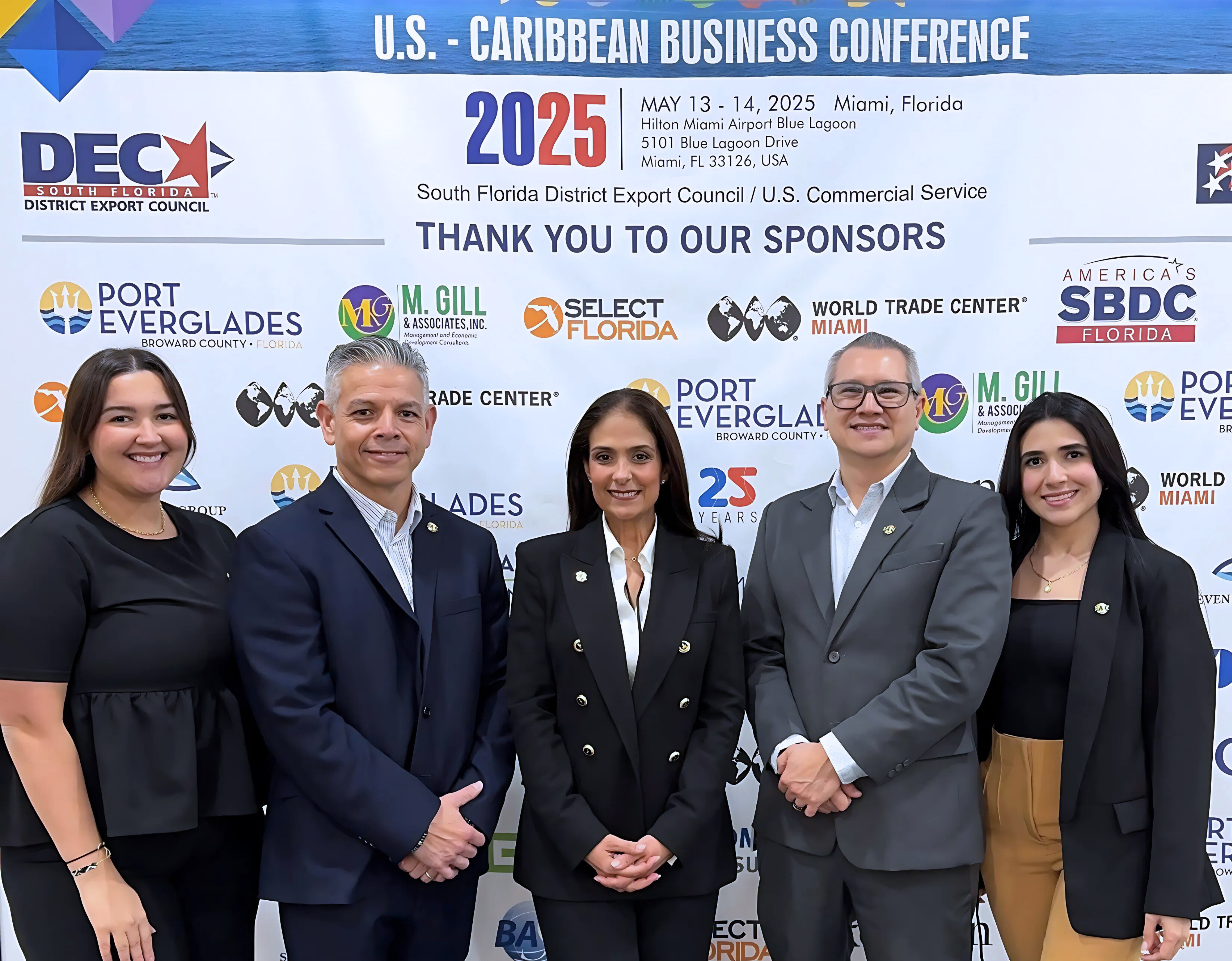 WBO HQ team members. From left to right: Natalia Pérez, special projects intern; Erik Moncayo, international president; Suzanne Lemaitre, executive director; Luis Renella, director of operations; and Andrea Echenique, special projects coordinator.
